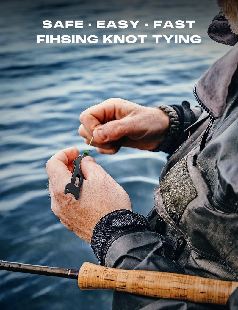 HOOK-EZE Fishing Nail Knot Tying Tool Combo|Includes Waterproof Pocket Guide, Nail Knot Tying Tool with Hook Cleaner, Zinger Retractor|Fly Fishing Accessories Fishing Gifts & Stocking Stuffers for Men - Image 3
